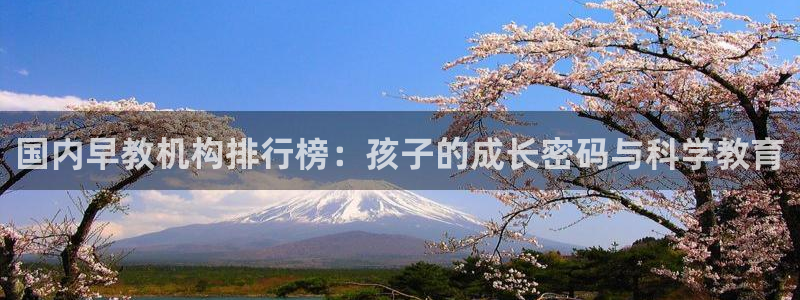 恒行开户娱乐赞议6ll5l：国内早教机构排行榜：孩子的成长密码与科学教育