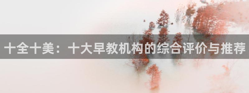 恒行2下74OOO5：十全十美：十大早教机构的综合评价与推荐