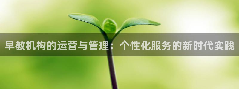 恒行娱乐掏沂74ooo5弛：早教机构的运营与管理：个性化服务的新时代实践