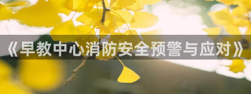 恒行娱乐吴74OOO5：《早教中心消防安全预警与应对》